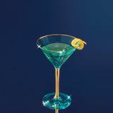 Crystal Martini Glasses Colored - Set of 4