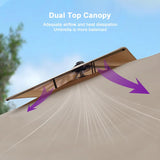 PURPLE LEAF Large Square Patio Cantilever Umbrella With Base for Garden Pool Porch