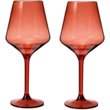 Floating Wine Glasses for Pool - Set of 2-15 OZ (Muted Red)