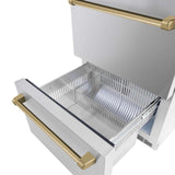 ZLINE 24" Touchstone 168 Can Outdoor-Rated Dual Refrigerator Drawer, Champagne Bronze, RDSOZ-ST-24-CB