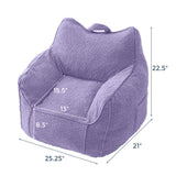 MAXYOYO Kids Bean Bag Chair, Sherpa Bean Bag Couch with Decorative Edges for children's room (Purple)