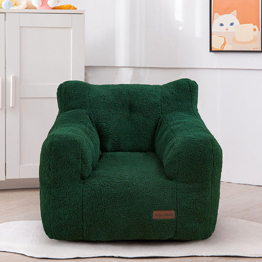 MAXYOYO Kids Sherpa Bean Bag Chair, Teddy Lazy Sofa for Girls and Boys,  Green