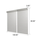 PURPLELEAF Outdoor Louvered Pergola Roller Blinds with Thermal Insulated, UV Protection Waterproof Fabric, Privacy Protection for White Pergola, Easy to Install