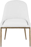 Ferro - Upholstered Dining Side Chair With Brushed Gold Legs