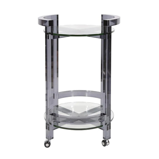 Smoked Acrylic Bar Cart