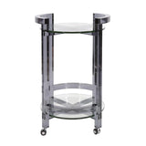Smoked Acrylic Bar Cart