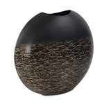 Golden Thread Large Disc Vase