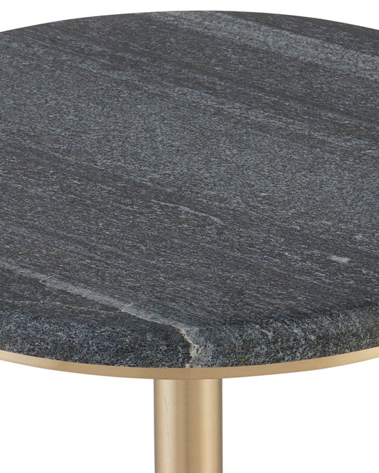 Miles Black Marble Accent Table