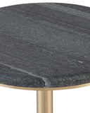Miles Black Marble Accent Table