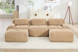 MIA 117'' 3-Seater Sofa with 2 Ottomans