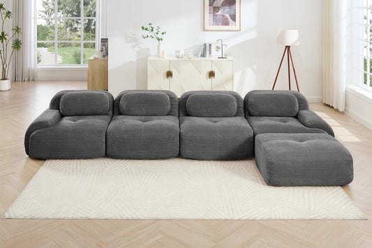 MIA 152'' 4-Seater Sofa with 1 Ottoman