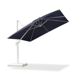 PURPLE LEAF Morden White Outdoor Umbrella Premium Aluminum Patio Cantilever Pool Sun Umbrellas