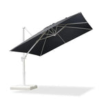 PURPLE LEAF Morden White Outdoor Umbrella Premium Aluminum Patio Cantilever Pool Sun Umbrellas