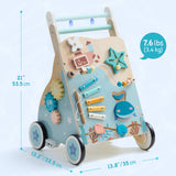ROBUD Wooden Infant Push Walker Toy