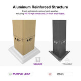 PURPLE LEAF Caesar Louvered Pergola Outdoor Wood Grain Aluminum Pergola with Adjustable Roof Patio Hardtop Gazebo for Backyard Garden