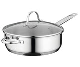BergHOFF Comfort 10" 18/10 Stainless Steel Deep Skillet, Glass Lid