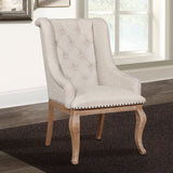 Brockway Upholstered Arm Chair Barley Brown (Set of 2)