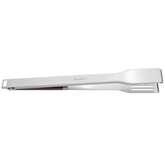 BergHOFF Essentials BBQ Set with Wood Handles Tongs, Spatula and Brush (3-Pieces)