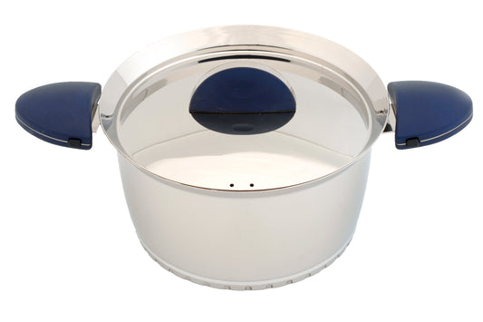 BergHOFF Stacca 6.25" Stainless Steel Covered Casserole, Blue
