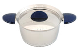 BergHOFF Stacca 6.25" Stainless Steel Covered Casserole, Blue