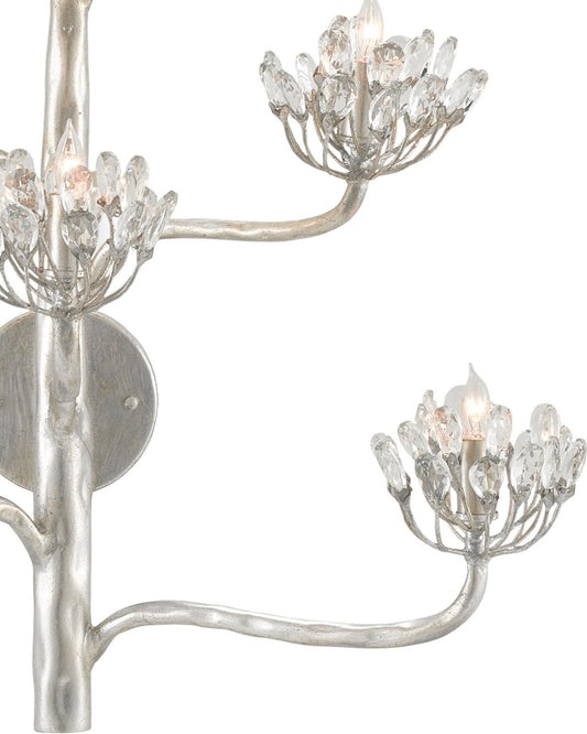 Agave Americana Silver Wall Sconce
