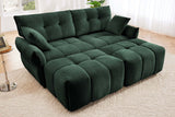 CHARLOTTE 78" 2-Seater Sofa with 2 Ottomans