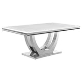 Kerwin 5-Piece Rectangular Dining Table Set Grey and Chrome