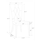 Kerwin 7-Piece Rectangular Dining Table Set Grey and Chrome