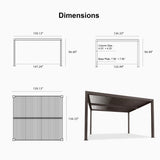 PURPLE LEAF Athena Louvered Pergola Outdoor Aluminum Pergola with Adjustable Roof for Deck Backyard Garden Hardtop Gazebo