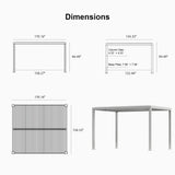 PURPLE LEAF Athena Louvered Pergola Outdoor Aluminum Pergola with Adjustable Roof for Deck Backyard Garden Hardtop Gazebo