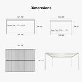 PURPLE LEAF Athena Louvered Pergola Outdoor Aluminum Pergola with Adjustable Roof for Deck Backyard Garden Hardtop Gazebo