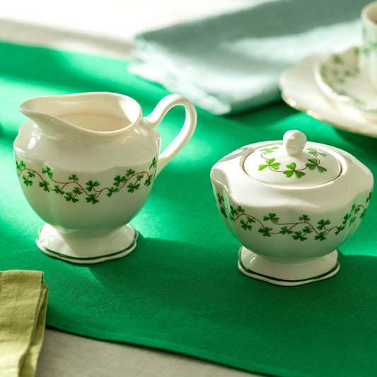Grace Teaware Shamrock Sugar & Creamer Set