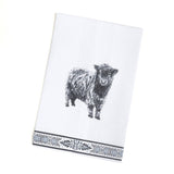 Blue Stallion Bowie Cow Cotton Tea Towel