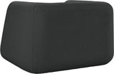 Abbington Contemporary Boucle Fabric Chair with Ball Pillow – Elevate Your Living Space Style!