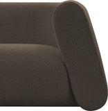 Abbington Contemporary Boucle Fabric Chair with Ball Pillow – Elevate Your Living Space Style!