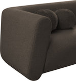 Abbington Contemporary Boucle Fabric Chair with Ball Pillow – Elevate Your Living Space Style!