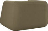 Abbington Contemporary Boucle Fabric Chair with Ball Pillow – Elevate Your Living Space Style!