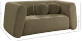 Abbington Chic Boucle Fabric Loveseat - Contemporary Style with Comfort and Elegance for Your Home