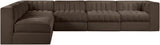 Rummi - Velvet Performance Fabric Upholstered 6 Piece Modular Sectional