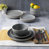 Gibson Home Rockaway 12-Piece Stoneware Dinnerware Set