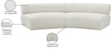 Bale Modular Sofa: Luxurious Cream Chenille Upholstery with Chic Cross-Hatched Design for Comfort