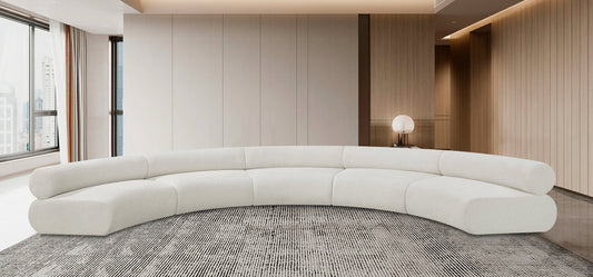 Bale Modular Sofa: Luxurious Cream Chenille Elegance for Stylish Living Spaces and Ultimate Comfort
