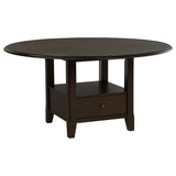Twyla 5-Piece 60-Inch Round Wood Dining Table Set Dark Cocoa