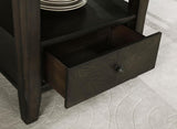 Twyla 5-Piece 60-Inch Round Wood Dining Table Set Dark Cocoa