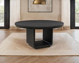 Leandro 60-inch Round Dining Table - Burnished Black