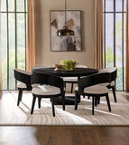 Leandro 60-inch Round Dining Table - Burnished Black