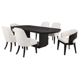 Leandro 9-piece Rectangular Dining Table Set - Burnished Black