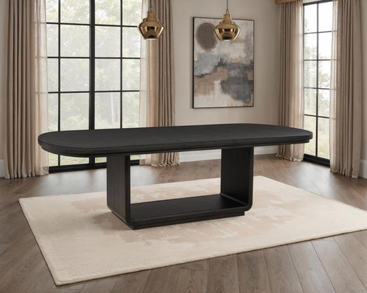 Leandro 78-inch Extension Dining Room Table - Burnished Black