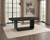 Leandro 78-inch Extension Dining Room Table - Burnished Black
