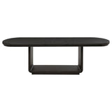 Leandro 78-inch Extension Dining Room Table - Burnished Black